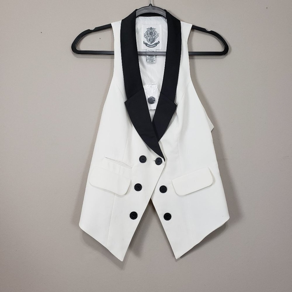 BB Dakota NWT Ivory Button Vest Small
